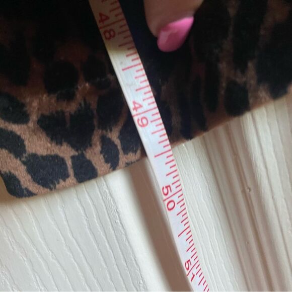 Vintage Maxi Velour Cheetah Print Dress Medium Blue J retro Y2K - Picture 10 of 10